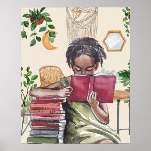 Black Girls Love Reading Poster