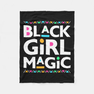 Black Girls Magic Melanin African American History Fleece Blanket