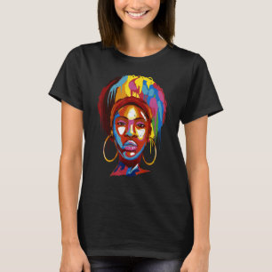 Black Girls Queen Natural Hair Afro Melanin Africa T-Shirt