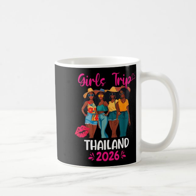 Black Girls Trip Thailand 2026 Vacation Matching  Coffee Mug (Right)