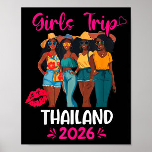 Black Girls Trip Thailand 2026 Vacation Matching Poster