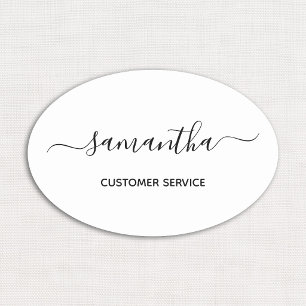 Black Girly Signature Name Job Title Tag