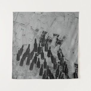 BLACK GLASS BOTTLE AND CLEAR GLASS BOTTLES TAPESTRY