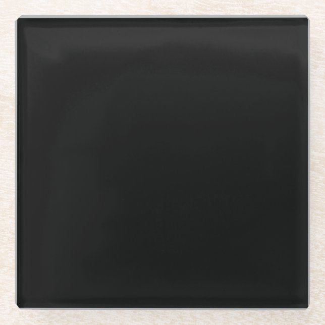 Black - Glass Coaster (Front)