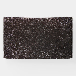 Black glitter banner