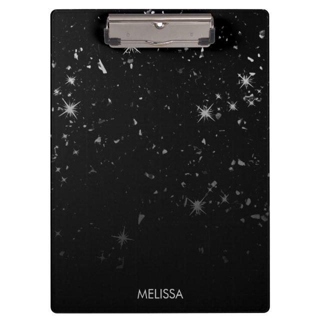 Black Glitter Clipboard (Front)