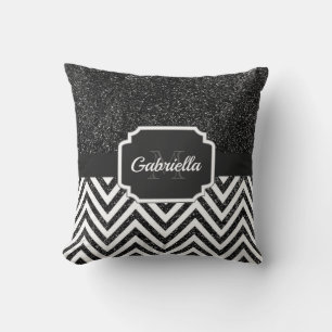 Black Glitter Cushion