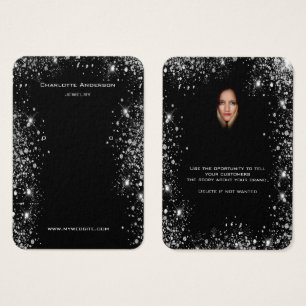 Black glitter earrings jewellery photo display car