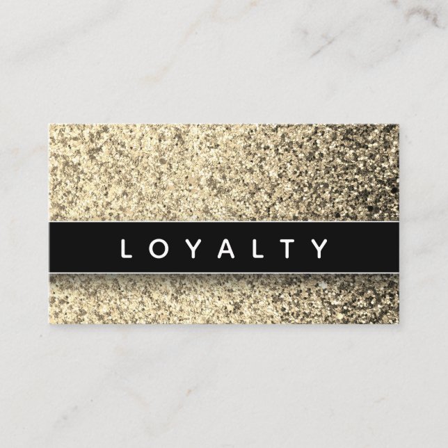 Black Glitter Gold Sparkles Ombre Modern Elegant Appointment Card (Front)