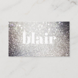 Black Glitter Holographic Iridescent Make-up Business Card