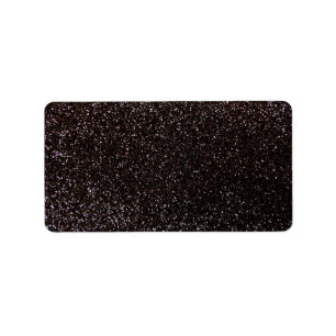 Black glitter label
