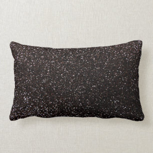 Black glitter lumbar cushion