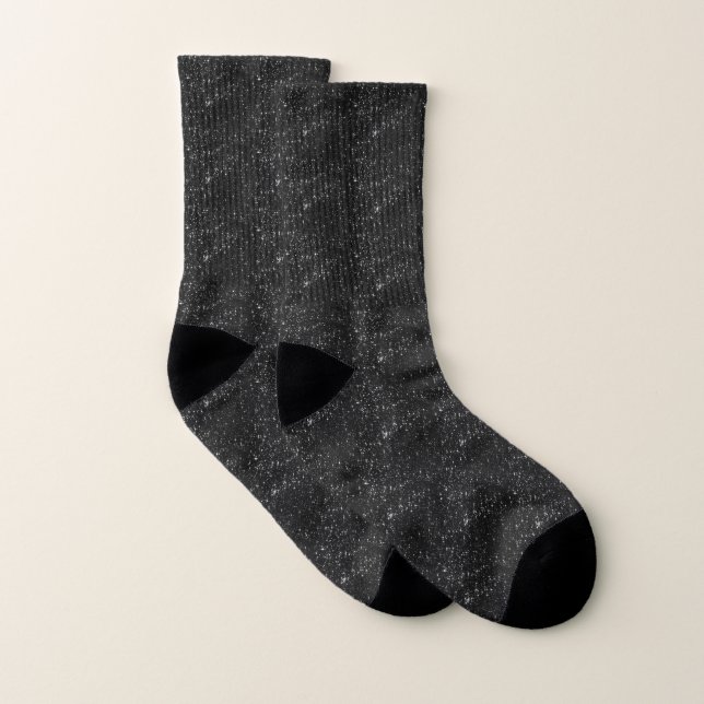 Black Glitter Men's Socks  (Pair)
