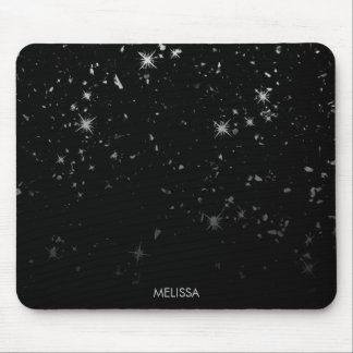 Black Glitter Mouse Pad