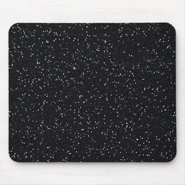 Black Glitter Mouse Pad (Front)