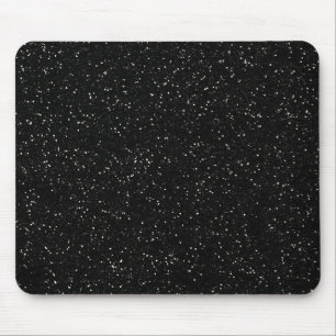 Black Glitter Sparkle Graphic Art Pattern Design Mouse Pad