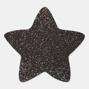Black glitter star sticker