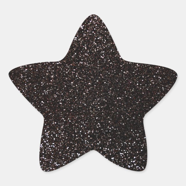 Black glitter star sticker (Front)