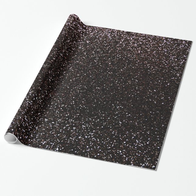 Black glitter wrapping paper (Unrolled)