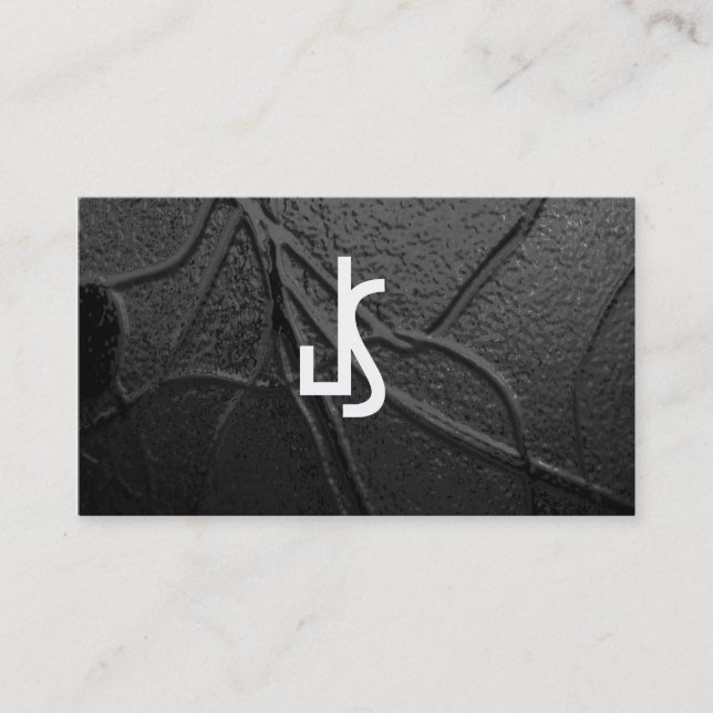 black glossy abstract business card (Front)