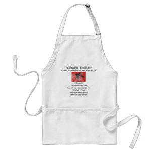"Black Gnat Wet Fly-Cruel Trout" Apron