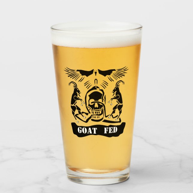 Black Goat Corrupt Trinity Crest Glass (Front Filled)