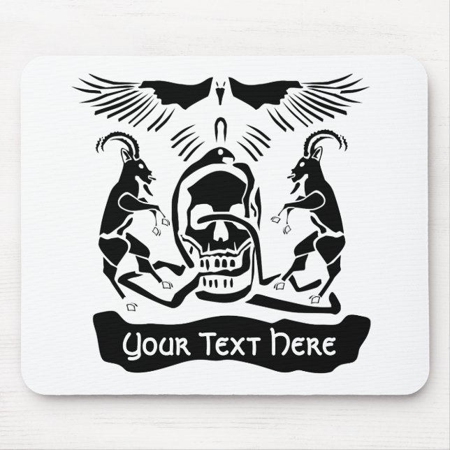 Black Goat Corrupt Trinity Crest Mouse Pad (Front)