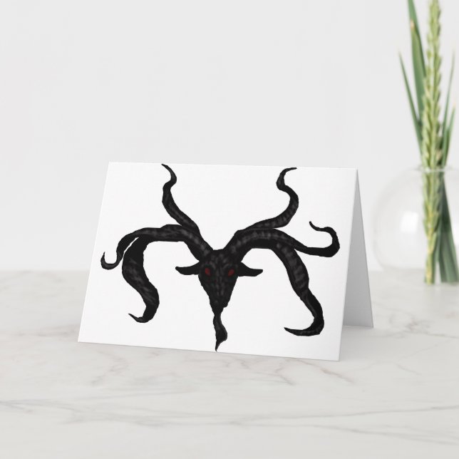 Black Goat Demon greeting card (Front)