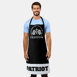 black God Family Country Freedom Patriot Apron