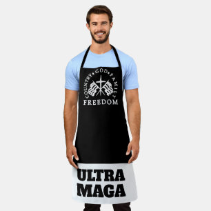 black God Family Country Freedom ULTRA MAGA Apron