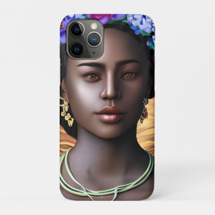 Black Goddess   African-American Woman AI Art iPhone 11 Pro Case