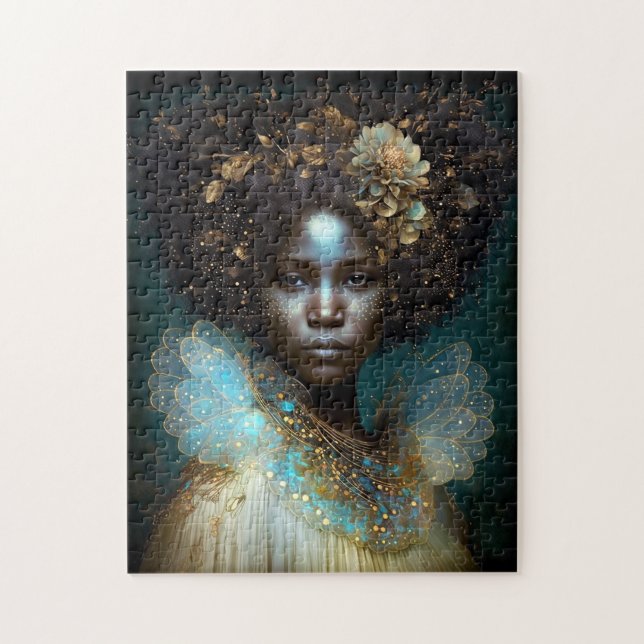 Black Goddess Fantasy Art Jigsaw Puzzle (Vertical)