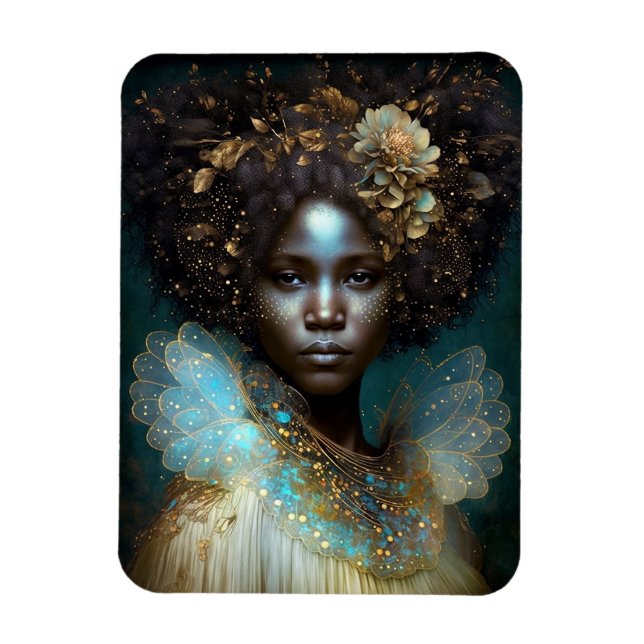 Black Goddess Fantasy Art Magnet (Vertical)