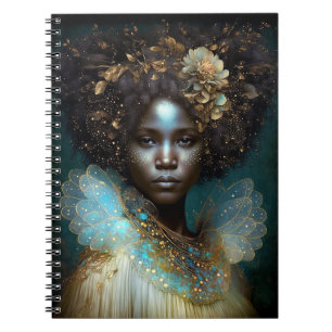 Black Goddess Fantasy Art Notebook