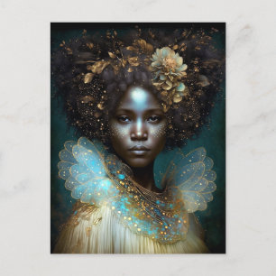 Black Goddess Fantasy Art Postcard
