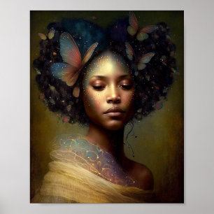 Black Goddess Fantasy Art Poster