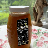 Black Gold 2020 Nutrition Facts Honey Label Bee