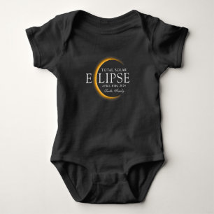 Black & Gold 2024 Texas Total Solar Eclipse Family Baby Bodysuit