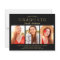 Black Gold 3 Photo Graduation Invitation