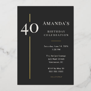 Black Gold 40th Milestone Birthday Celebration