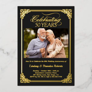 Black Gold 50th Wedding Anniversary Photo