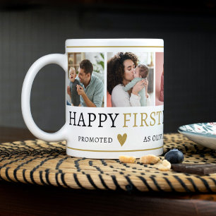 Black & Gold 5 Photo Collage Grandma Mother's Day Coffee Mug