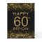 Black Gold 60th Birthday Card