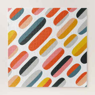 Black Gold Abstract Swirl Modern Moon Jigsaw Puzzle