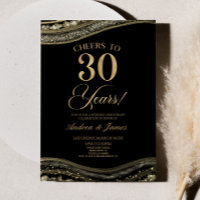 Black Gold Agate 30th Wedding Anniversary Party