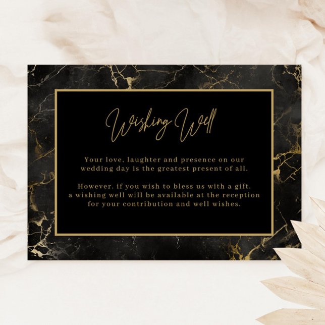 Black Gold Agate Wishing Well Enclosure Card (Creator Uploaded)