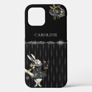 Black Gold Alice in Wonderland  iPhone 12 Case