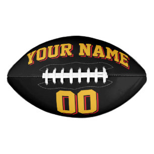 BLACK GOLD AND RED Custom Football