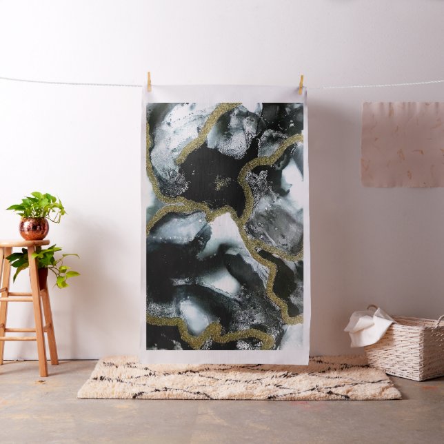 Black, Gold, and White Fabric | Modern | Chic (In Situ)