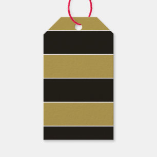 Black, Gold and White Stripes Gift Tags